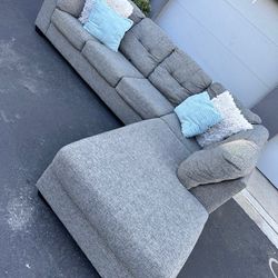 Grey sectional couch
