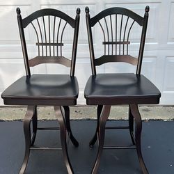 Swivel Counter Bar Stools ,  Warm Black