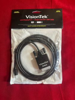 VisionTek Mini DisplayPort to Single Link DVI Cable 1.8M