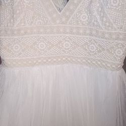 NWT Maniju White Tool Strapless Dress