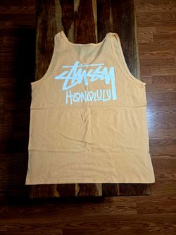 Stussy Honolulu Men's Peach Graphic Tank-Top