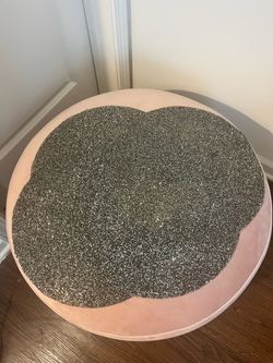 Round Silver Glitter Charger Plate