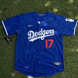 Blue LA Dodgers Ohtani japanese 17 Jersey