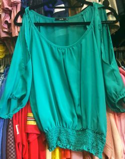Papaya Green summer Tops Size S