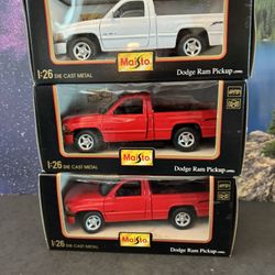 1:26 1995 Dodge Ram Sport Pickup Diecast Collectible Truck. New Unopened. $15.00 each. 