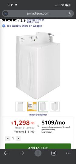 Hotel style washer and dryer