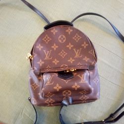Louis Vuitton Womens Palm Spring Mini Backpack Monogram Brown