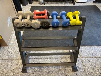 36” Wide 3 Tier Dumbbell Rack