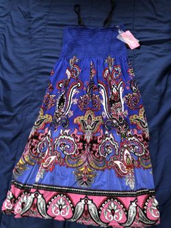 Tiger nation blue print dress