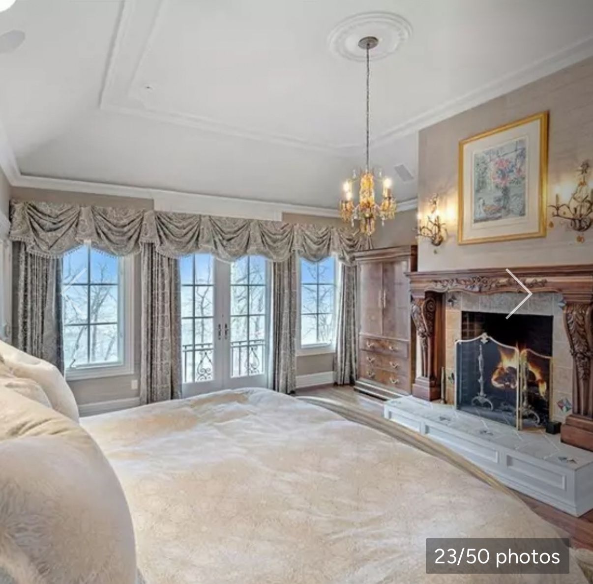 Luxury Drapery Custom made Swag & Jabot Drapery – High-End Mansion Curtains 6 panels