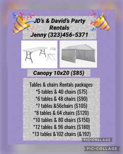 Jd’s Party Items