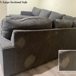 Large Gray Sectional Sofa