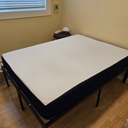 Full size bedframe and mattress