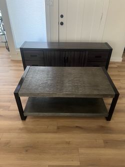 Media Console and Coffee Table Set