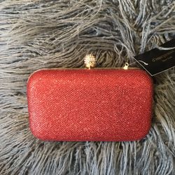 Women’s D’margeaux evening/dress clutch/purse/red/glitter/brand new 