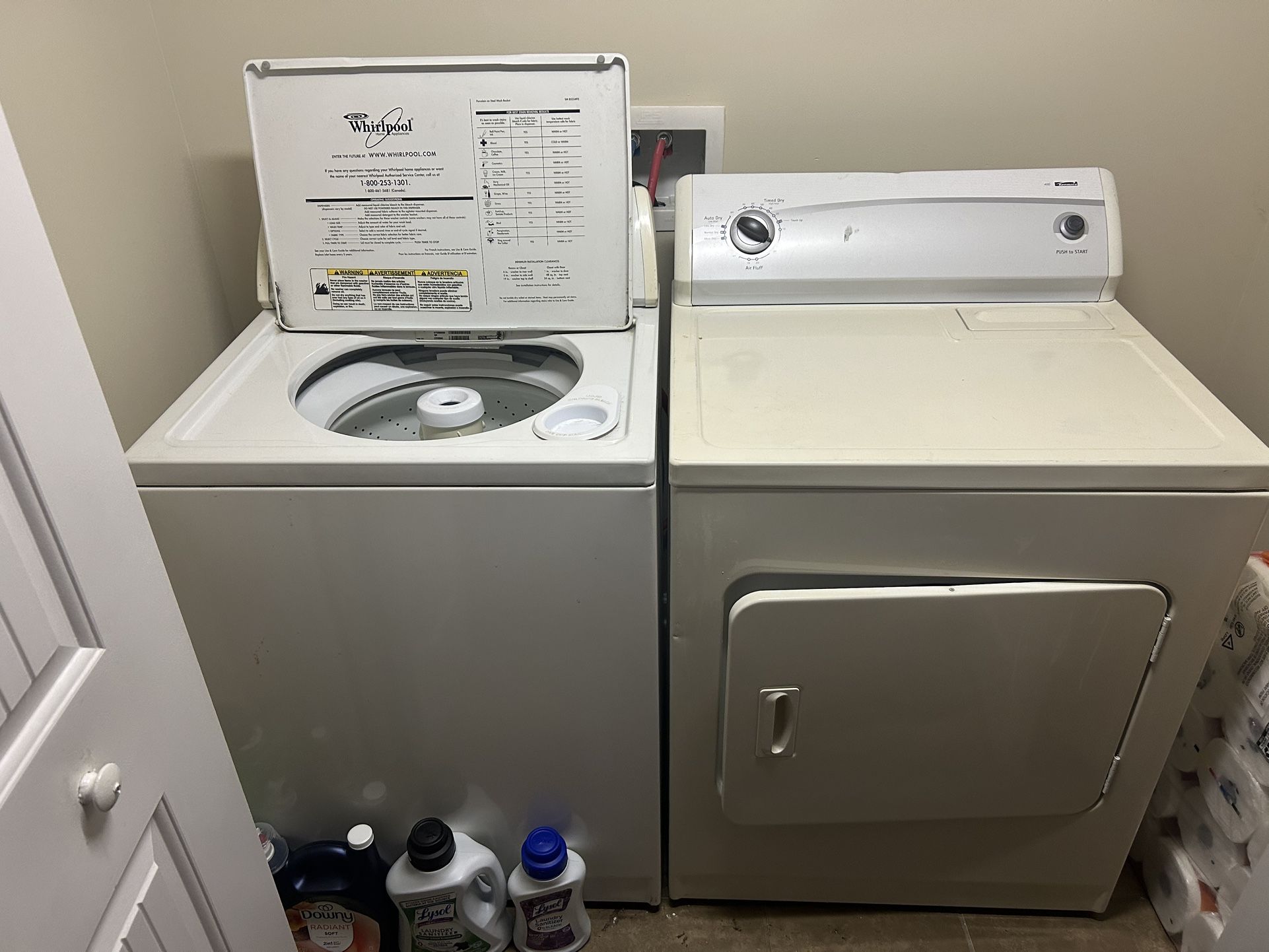 Whirlpool Washer & Kenmore Dryer