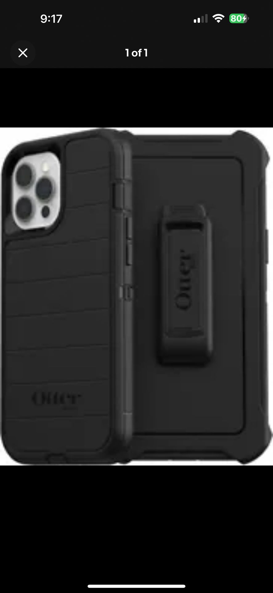 OtterBox Defender Series Rugged Case for iPhone 12 Pro Max - Black