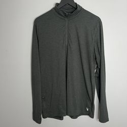 Vuori Ease Performance 1/2 Zip 2.0 Mens Large Charcoal Heather Grey V221