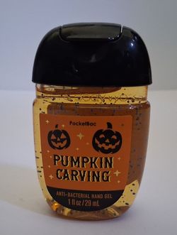 Pumpkin carving hand sanitizer