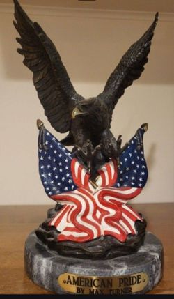 13" x 8"  18 lbs Bronze sculpture titled "American Pride" signed by Max Turner