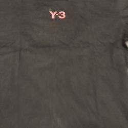 Black Y3 Tee.   S,m,l,xl