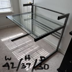 Glass Metal Desk - Heavy