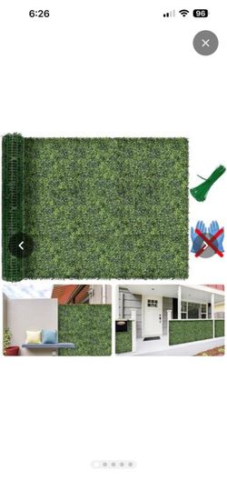 Artificial 60x120 in (50 Sqft) Boxwood Grass Wall Backdrop Roll UV-Anti Faux Green Leaf Privacy Fence, Garden/Backyard/Patio/Balcony/Party Greenery He