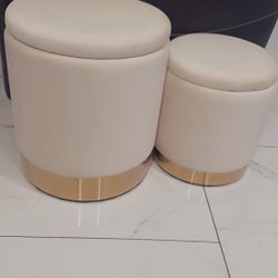 Storage Ottoman/vanity Stool