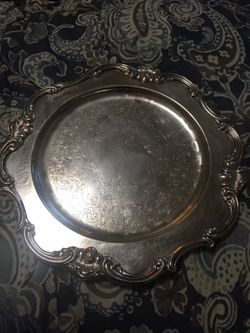 Vintage round tray Strasbourg s.plate
