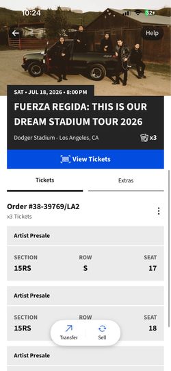 Fuerza regida ticket