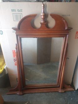 Vintage Wood Mirror (Evil Queen NOT Included)