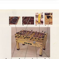 FOOSBALL TABLE AUTHENTIC VINTAGE COIN-OP BY TOURNAMENT SOCCER THE MILLION DOLLAR GAME BLUE TOP.  LIKE THE KIND YOU'D FIND IN A SPORTS BAR