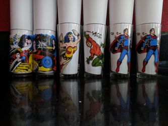 6 Vintage 1975/1978 DC Comics Pepsi Collectors Glasses $20 EACH 