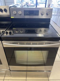SAMSUNG GLASS TOP STOVE STAINLESS STEEL 
