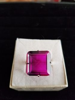 Pink bicolored tourmaline ring
