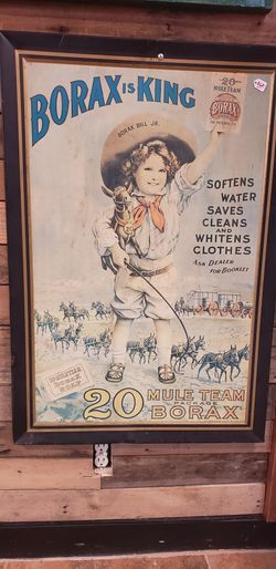 Borax Metal Sign 34 1/2 X 23 1/2 Inches