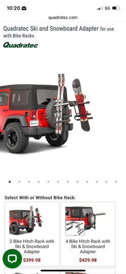 Ski and Snowboard Adaptor for Bike Rack