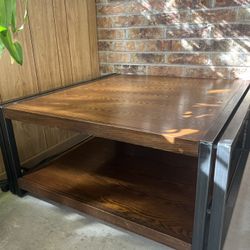 Square wood coffee table 