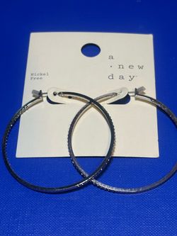 A New Day Silver Hoop Earrings