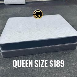 NEW Mattress Queen Size Regular With Box Spring // Offer  🚚
