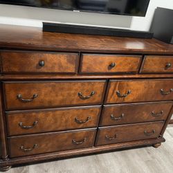 Dresser With Mirror And Two Night Stands With Drawers 