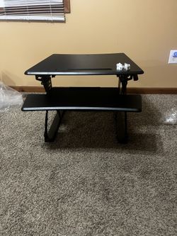 Black Coordinate Desktop Riser with Keyboard Tray