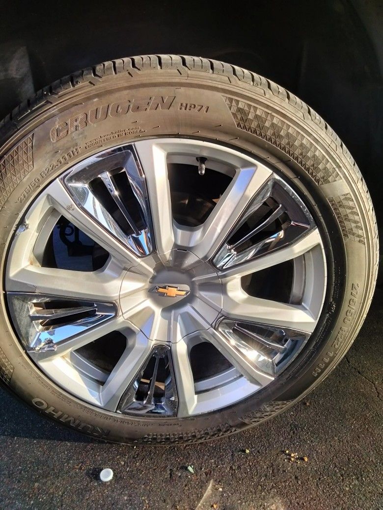 22 Inch Rims And Tires All 4 Wheels In Pics