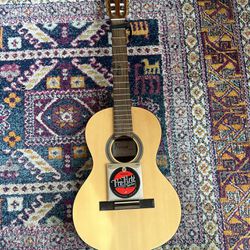 3/4 Acoustic Guitar With New Nylon Strings 
