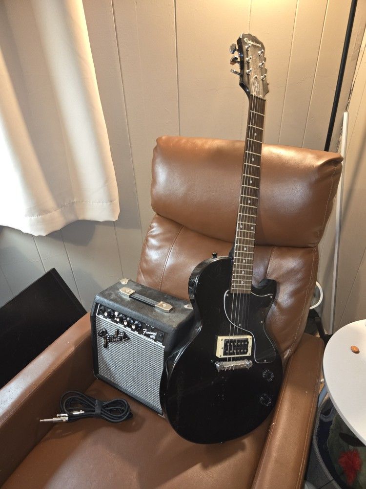 Electric Guitar And Amp