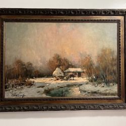 Vintage Oil Painting by Ivan Karpoff