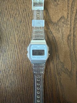 Casio F-91W Digital Watch Clear Band