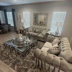 Really Nice Living Room, Set and Dining Table
