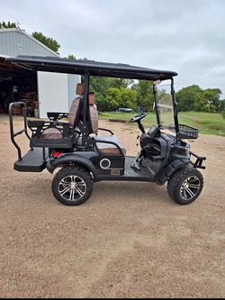 Lifted Black Golf Cart 4-Seater