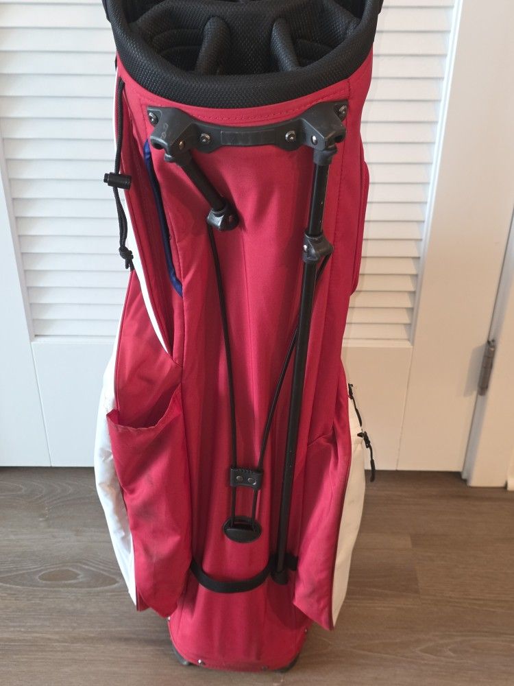 Nike Air Hybrid 2 Stand Golf Bag Red Blue White – Damaged Leg, 14-Way Divider